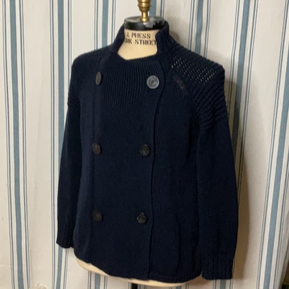 525 America sailor double breasted anchor button/snap closure wool lined pockets - Picture 2 of 16